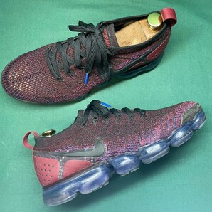 名機降臨！定21600円！名作17年製/希少チェリーレッド！ハイブリッドデザイン！ナイキ【VAPORMAX FLYKNIT】高級スニーカー 26.5cm/US8.5の画像2