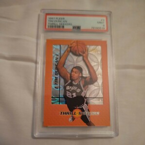 PSA9完璧超激レア 97-98 Fleer Tim Duncan ダンカン SSP RC Thrill Seekers ＃3 Spurs NBA レジェンド HOF スーパースター の画像1