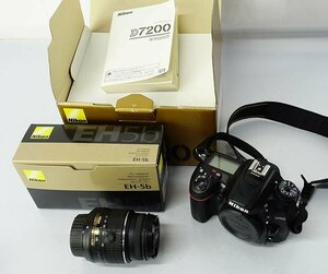 ショット数6550枚 Nikon D7200 NIKKOR 18-55mm f/3.5-5.6G VR レンズ EH-5B EP-5B デジタル 一眼レフ カメラ 撮影 デジカメ ニコン S040402