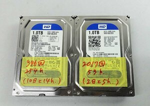 使用短い 2個セット レターパックプラス WD WD10EZEX 1TB HDD 3.5インチ SATA データ消去 ハードディスク WD S042306