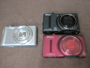 【A031】【プラス】デジカメ 3点まとめ　CASIO EXILIM EX-ZS210　Nikon COOLPIX 　S9100　 S9400