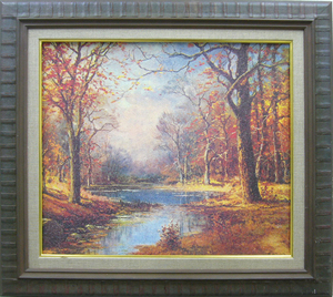 Art hand Auction اللوحة الاستنساخ (الحرفية) رسم المناظر الطبيعية أوراق الخريف F10 شحن مجاني, عمل فني, تلوين, آحرون