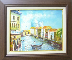 Art hand Auction Painting Oil Painting Artist Unknown Hand Painted Oil Painting Landscape Painting Waterside City Venice Free Shipping, painting, oil painting, Nature, Landscape painting