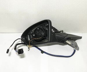 0558 VW フォルクスワーゲン ゴルフ 7.5 後期 左 ドアミラー サイドミラー ハウジング 電格 本体 BSM付き 動作品