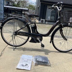 G7 美品！ 中古電動アシスト自転車 1円売切り！ ヤマハ パスチェア 茶 配送エリア内は送料3800円でお届の画像1