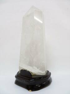 ** crystal quartz crystal pillar crystal appreciation stone ornament stone ornament pedestal attaching weight / approximately 2.8kg**