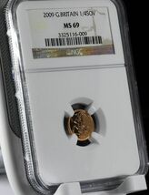 【流通型準最高鑑定MS69】2009年 イギリス 金貨 NGC MS69 1/4ソブリン セントジョージの竜退治 モダンコイン_画像7