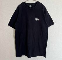 メキシコ製STUSSY ステューシー 背面デザイン 半袖Tシャツ 黒色 Mサイズ_画像2