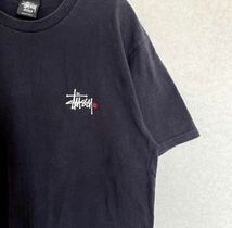 メキシコ製STUSSY ステューシー 背面デザイン 半袖Tシャツ 黒色 Mサイズ_画像4
