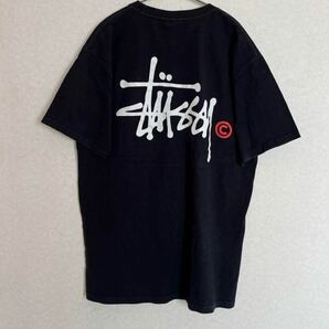 メキシコ製STUSSY ステューシー 背面デザイン 半袖Tシャツ 黒色 Mサイズの画像7