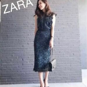 ZARA 総レースワンピ xs(7号)