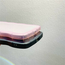 iphone13promaxケース カーバー TPU 可愛い　透明　波型花　お洒落　軽量 ケース 耐衝撃高品質紫257_画像2