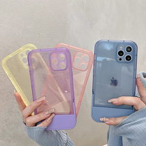 iphone14ケース カーバー スタンド付き　半透明　お洒落　韓国　軽量 ケース 耐衝撃 高品質 紫410_画像7