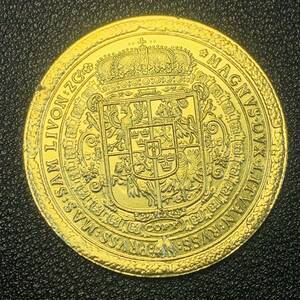 金貨　古銭　ポーランド　ジグモント3世　ポーランドとスウェーデンの国王　国章　クラウン　ダカット　大型　コイン　硬貨