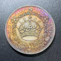 銀貨　古銭　1933年　イギリス　ジョージ五世　エドワードクラウン　花冠　ライオン　紋章　大型銀貨　コイン　硬貨　貿易銀_画像1