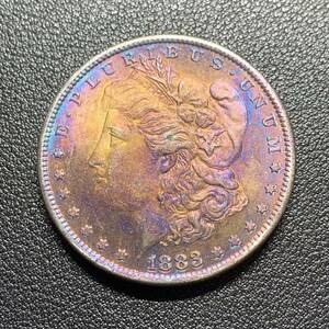 銀貨　古銭　アメリカ　1883年　自由の女神　リバティ　エ・プルリブス・ウヌム 合衆爲一　イーグル　1ドル　大型　コイン　硬貨