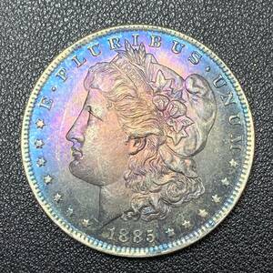 銀貨　古銭　アメリカ　1885年　自由の女神　リバティ　エ・プルリブス・ウヌム 合衆爲一　イーグル　1ドル　大型　コイン　硬貨