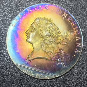 銀貨 古銭 フランス 1776年 リバティ フランスの自由 リベルタス アメリカーナ 帽子 大型 コイン 硬貨の画像2