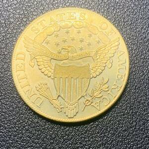金貨　古銭　アメリカ　1807年　自由の女神　リバティ　星の数・13　盾　イーグル　1ドル　大型　コイン　硬貨