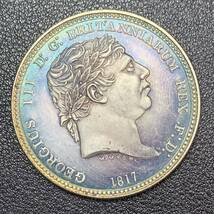 銀貨　古銭　1817年　 イギリス　ジョージ3世　「三美神」　女性　コイン　硬貨　貿易銀_画像2