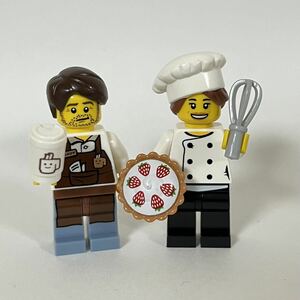 LEGO レゴ　ミニフィグ カフェ　店員　バリスタ　パティシエ　ケーキ　ミニフィギア ミニフィギュア