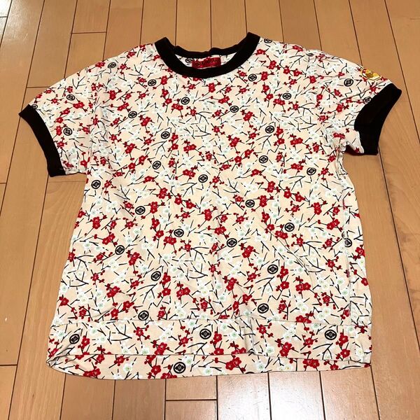 EVISU 梅柄 Tシャツ エヴィス 半袖カットソー メンズ 古着 レディース 夏服 エビス