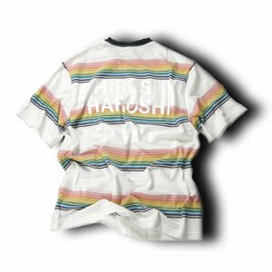 新品 【HAROSHI × FRAGMENT DESIGN】 藤原ヒロシ 半袖 Tシャツ ボーダー M 日本製 ★353923 ハロシ フラグメントデザイン