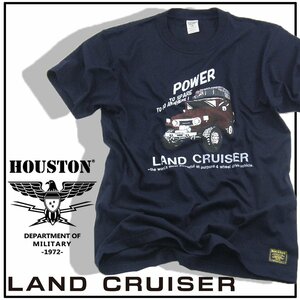 新品 【ヒューストン × ランクル】Tシャツ 紺 ネイビー XL ★353058 HOUSTON × TOYOTA (LAND CRUISER POWER) ランドクルーザー トヨタ