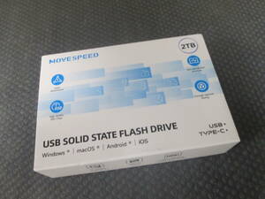 MOVE SPEED 外付けSSD 2TB スティック型 USB 3.2 Gen2 最大読込速度520MB/秒 Type-A/Type-C両対応　29時間　119回