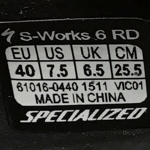 HP302 スペシャライズド SPECIALIZED S-WORKS 6RD ビンディングシューズ SPD-SL 赤 EU40 ※劣化の画像7