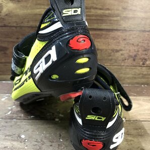 HA213 シディ SIDI SCARPE T-4 AIR CARBON COMPOS ビンディングシューズ EU42 SPD-SL 黒黄 ※ソール傷の画像2