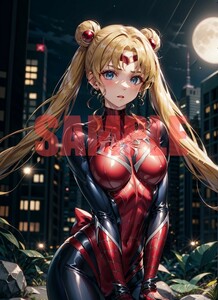 E340 美少女戦士セーラームーン 月野うさぎ A4サイズ アニメ 同人 イラストアートポスター セーラームーン　スパイダーマン