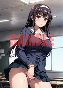 E404 冴えカノ 冴えない彼女の育てかた 霞ヶ丘詩羽 茅野愛衣 同人 A4 イラスト アート ポスター