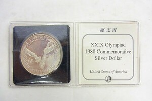 G088-J24-588◎ 1988 オリンピック SILVER シルバー 銀貨 現状品③◎