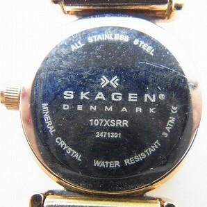 H358-J28-91◎ SKAGEN スカーゲン 107XSRR レディース クォーツ 腕時計 現状品① ◎の画像4