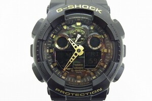 H402-N29-2332◎ CASIO カシオ G-SHOCK カモフラ GA-100CF メンズ クォーツ 腕時計 現状品① ◎