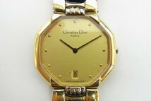 H800-S24-2808◎ CHRISTIAN DIOR クリスチャンディオール 45.134 レディース クォーツ 腕時計 現状品① ◎_画像1