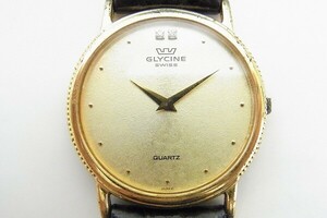 I671-J22-1066◎ GLYCINE グリシン メンズ クォーツ 腕時計 現状品① ◎