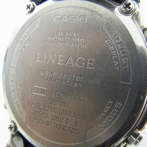 I519-Y20-2486◎ CASIO カシオ LINEAGE LCW-100T メンズ クォーツ 腕時計 現状品① ◎の画像4