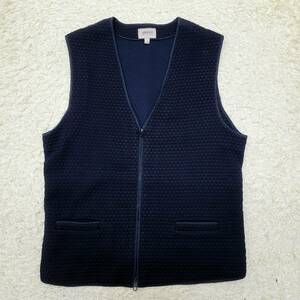  Armani koretsio-niARMANI COLLEZIONI the best choki poly- amido stretch me Ran ji style solid material stamp double Zip up dark blue L