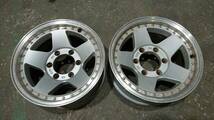 4駆向け　15 × 7.0J 6H 139.7 オフセット -10　2本セット　　　　　中古　ランクル　プラド　パジェロ　サファリ_画像1