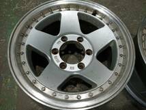 4駆向け　15 × 7.0J 6H 139.7 オフセット -10　2本セット　　　　　中古　ランクル　プラド　パジェロ　サファリ_画像2