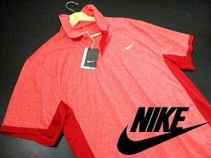 新品■ 即決 未使用　ナイキゴルフ　半袖ポロシャツ　DRI-FIT　吸水速乾　XLサイズ　NIKE GOLF　ゴルフウェア　赤　レッド　COOL　メンズ