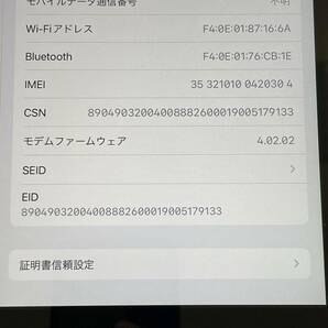softbank アップル iPad 第7世代 WiFi+Cellular 128GB A1954 MW6E2J/A スペースグレイ SIMロック解除済の画像4