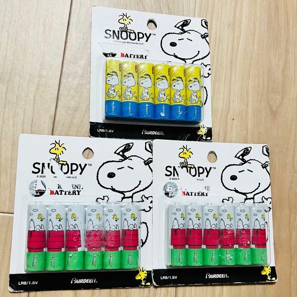 SNOOPY スヌーピー アルカリ乾電池 乾電池 電池 単3 単三 18本セット