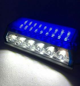 24V トラック 用 角型 24 LED サイド マーカー ランプ アンダー ダウン ライト 付き 10個 セット ホワイト ブル