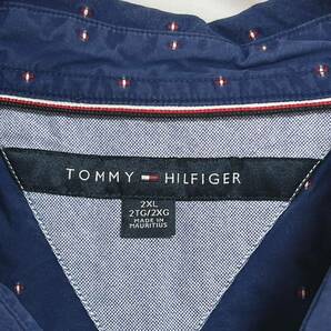 TOMMY HILFIGER トミーヒルフィガー 長袖シャツ フラッグロゴ 総柄シャツ ドット柄 ビッグサイズ2XL オーバーサイズの画像5