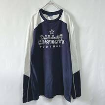 Reebok リーボック　ロングスリーブTシャツ　長袖Tシャツ NFL ダラス・カウボーイズ　ロゴプリント　サイズＬ_画像1