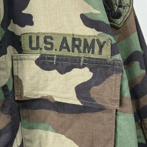 U.S.ARMY 米軍 ミリタリージャケット ウッドランドカモ 迷彩 カモフラ ワッペン サイズXSの画像4