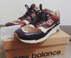 [ не использовался ] Британия производства M1500GBI D width New balance New Balance Англия производства спортивные туфли кожа Brown бег обувь 